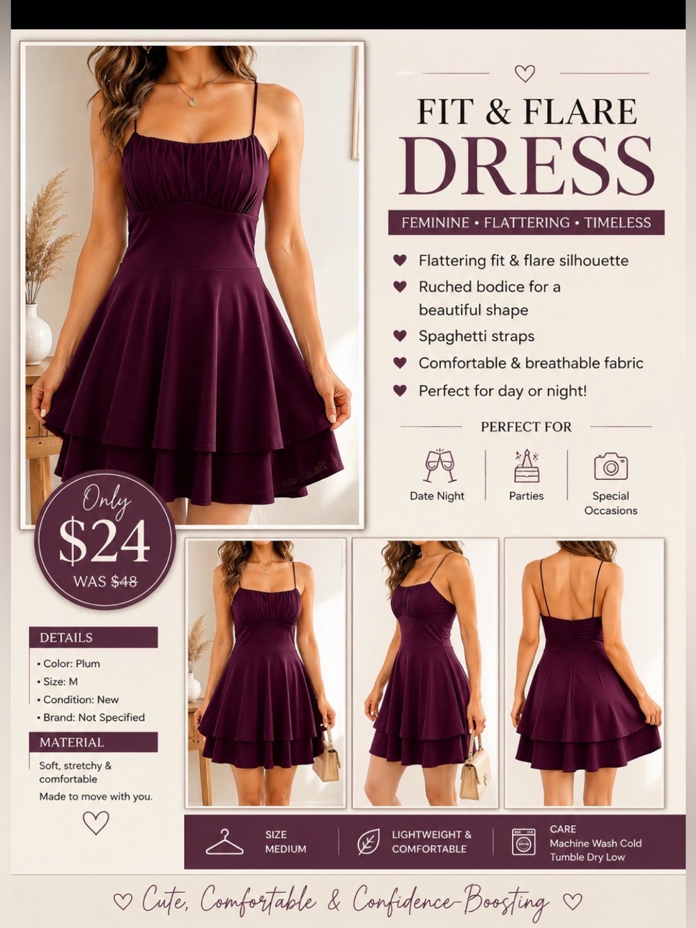 Fit & flare dress M